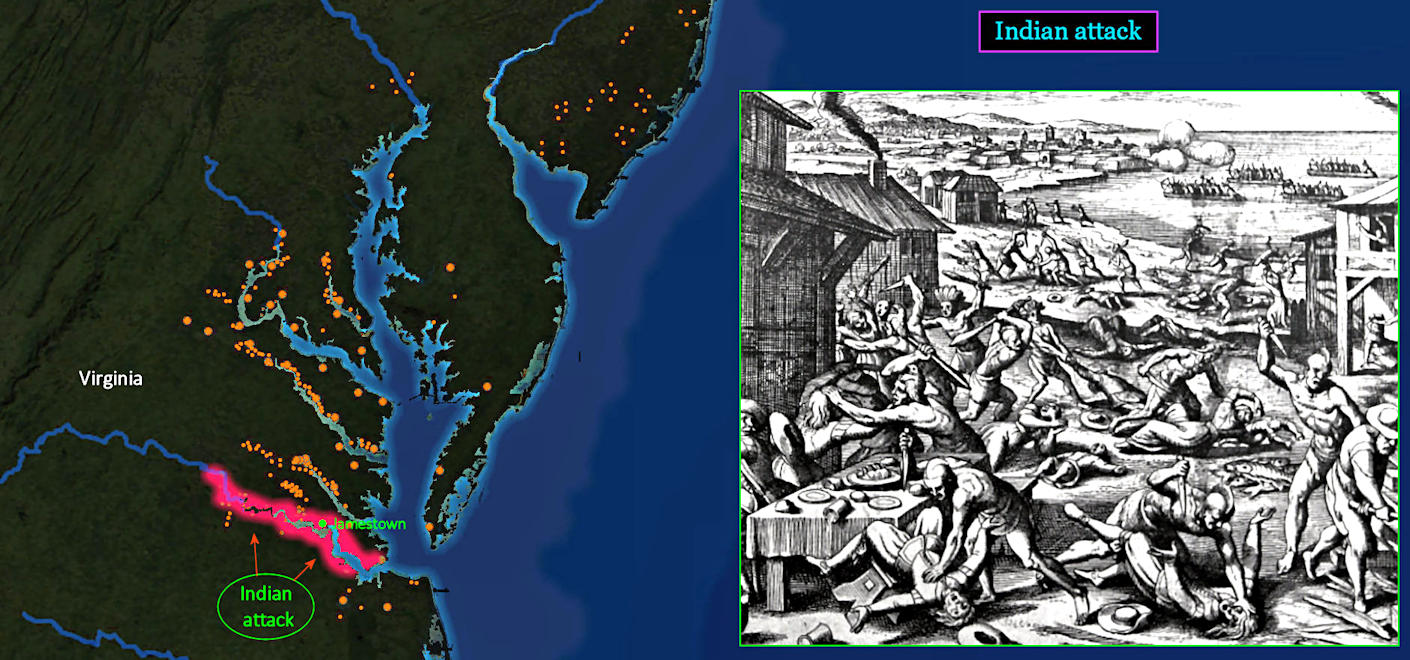 Jamestown Indian Wars, 1609-1646
